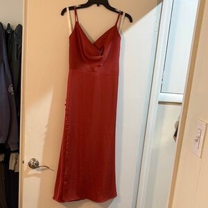 Azazie Red Midi Dress